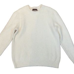 Alesbury Ivory Cotton Blend Pullover Men’s Sweater Size Large